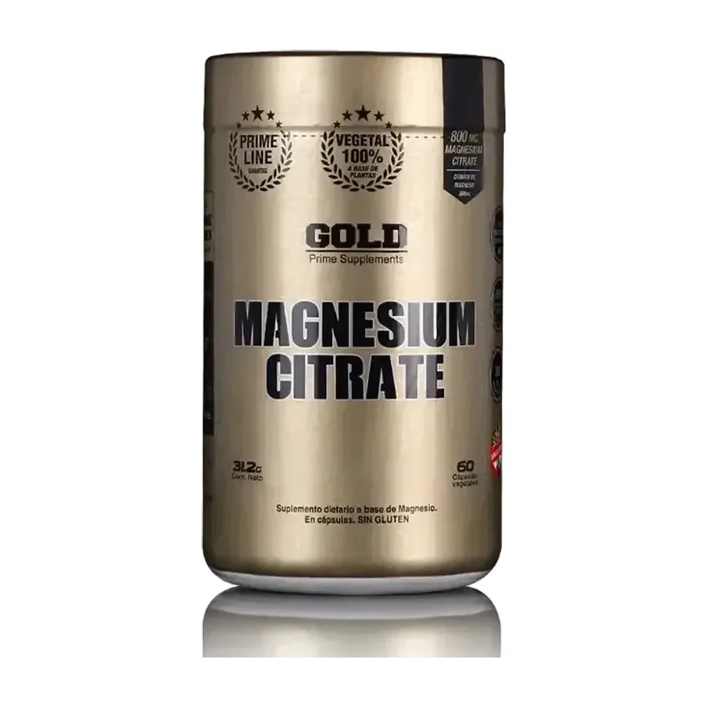 Envase de Gold Nutrition Citrato de Magnesio · 60 cápsulas